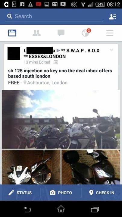 Facebook post alleged stolen motorcycles